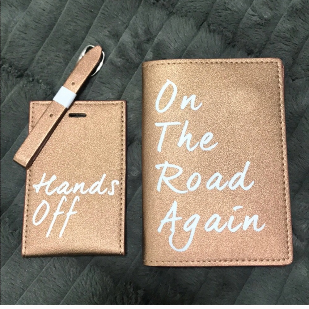 Rose gold Passport Cover and Luggage Tag